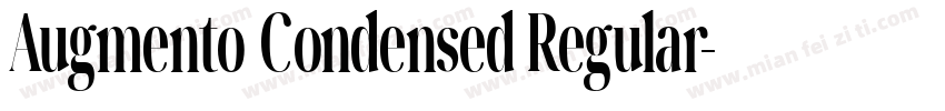 Augmento Condensed Regular字体转换